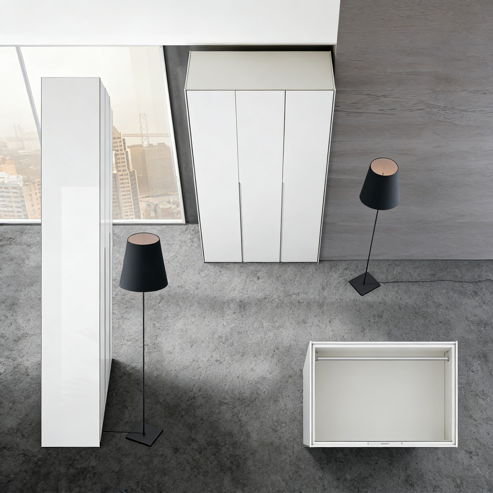 Falttür Kleiderschrank - Platzsparende Türtechnik