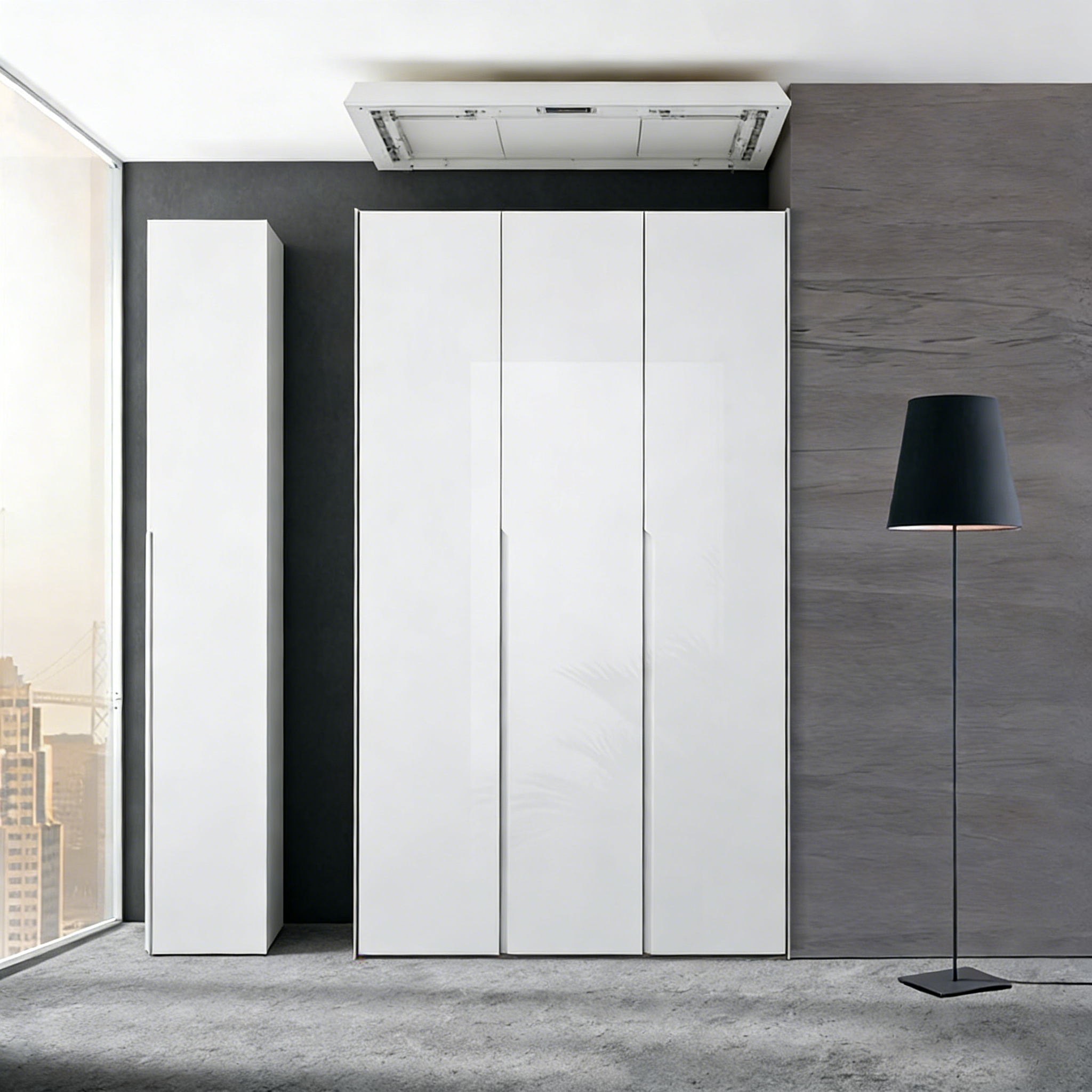 Falttür Kleiderschrank - Platzsparende Türtechnik