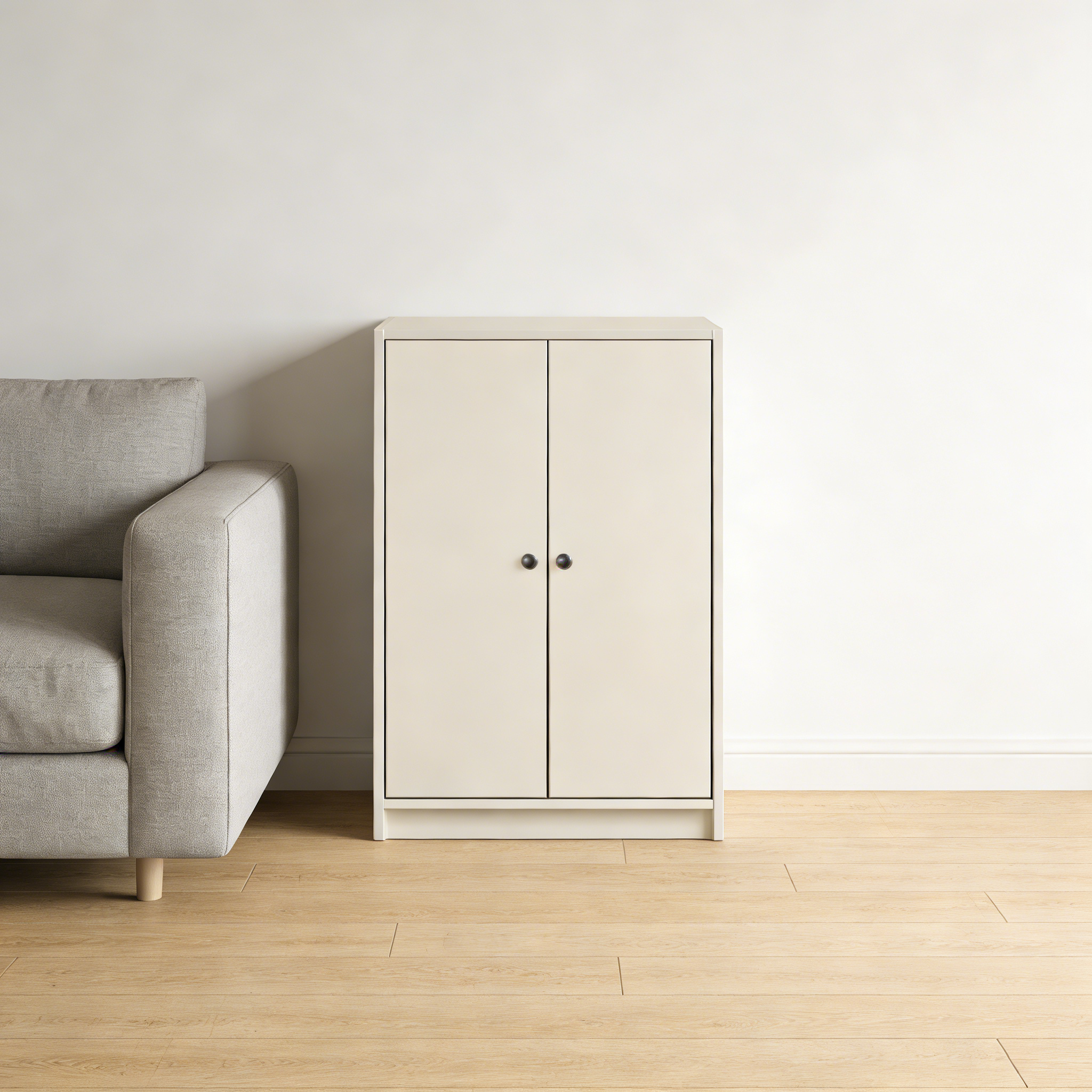 Kleiderschrank Matt-Weiß Skandinavisch - Scandi Design