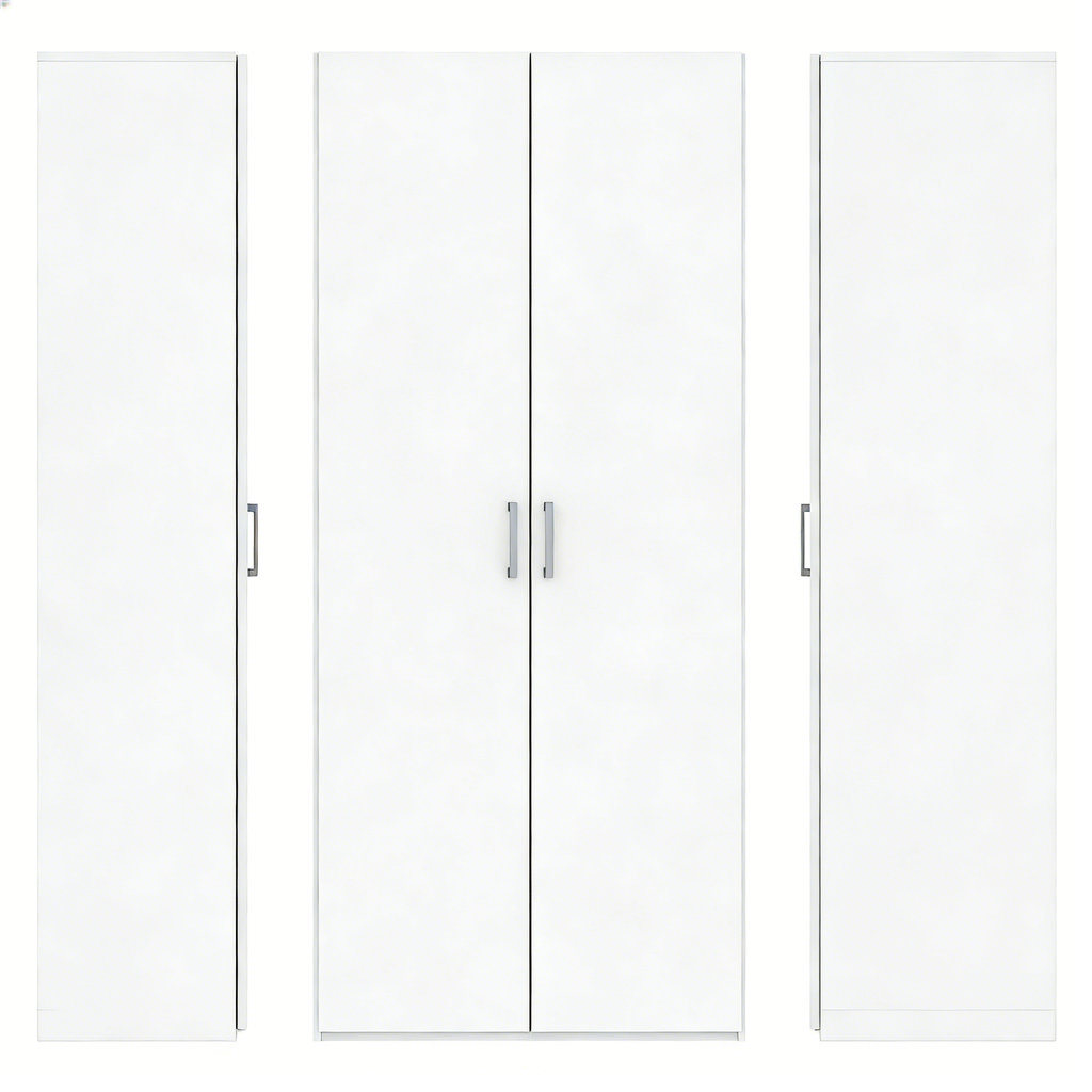 Moderner Zweitüriger Kleiderschrank in Weiß - Kompakt & Funktional