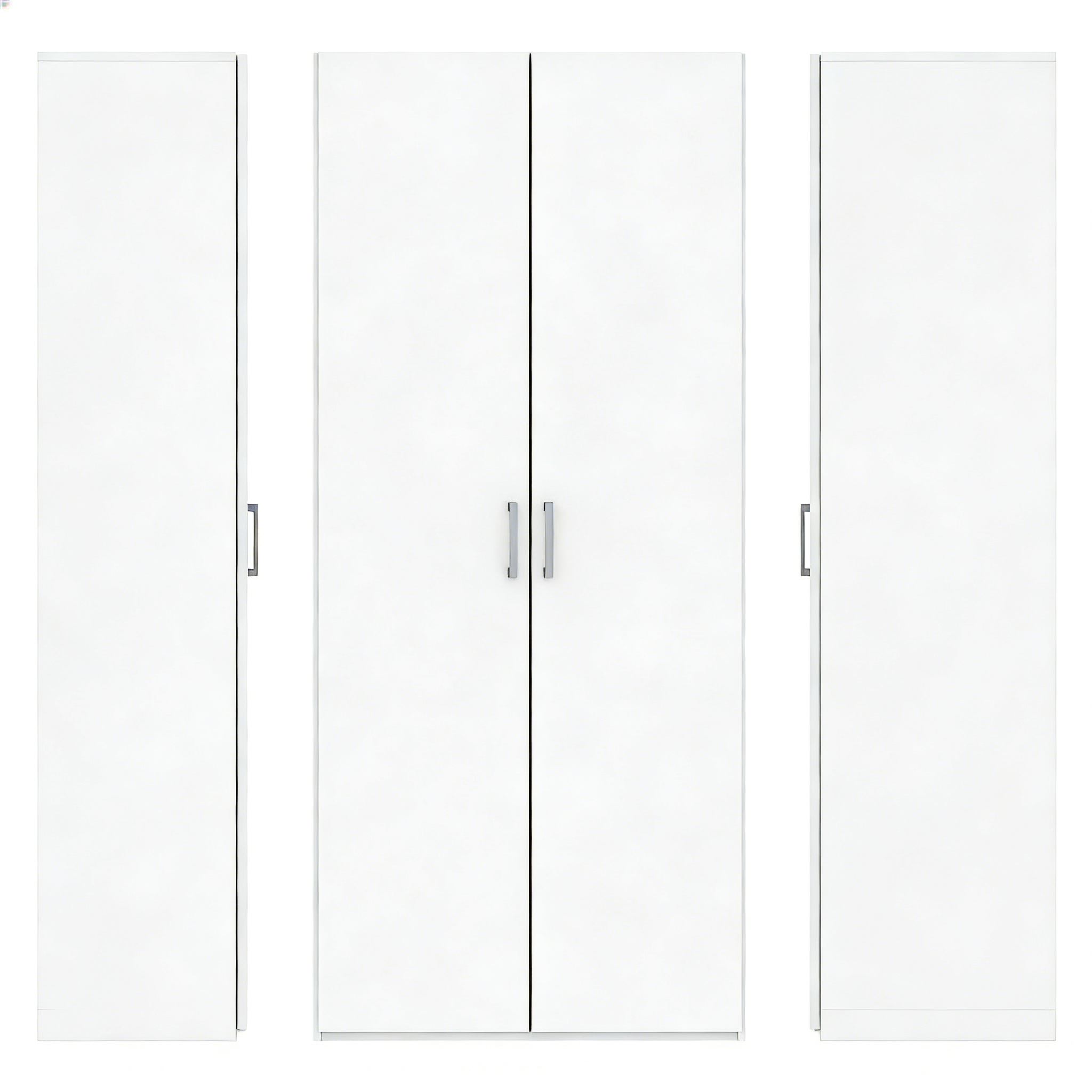 Moderner Zweitüriger Kleiderschrank in Weiß - Kompakt & Funktional