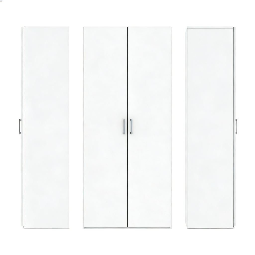 Moderner Zweitüriger Kleiderschrank in Weiß - Kompakt & Funktional