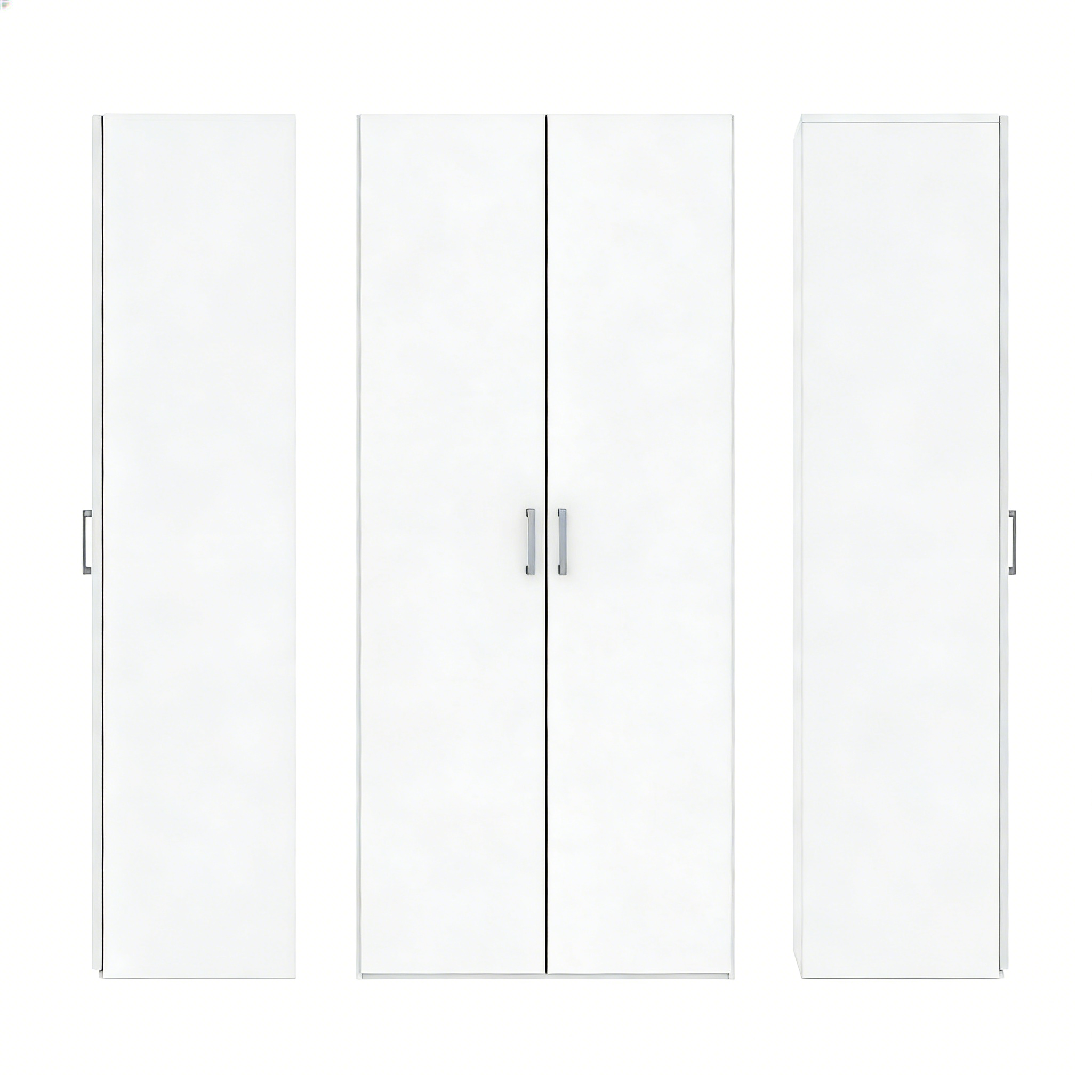 Moderner Zweitüriger Kleiderschrank in Weiß - Kompakt & Funktional