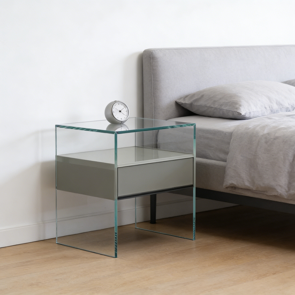 Nachttisch aus Glas Modern Puristisch - Designerstück