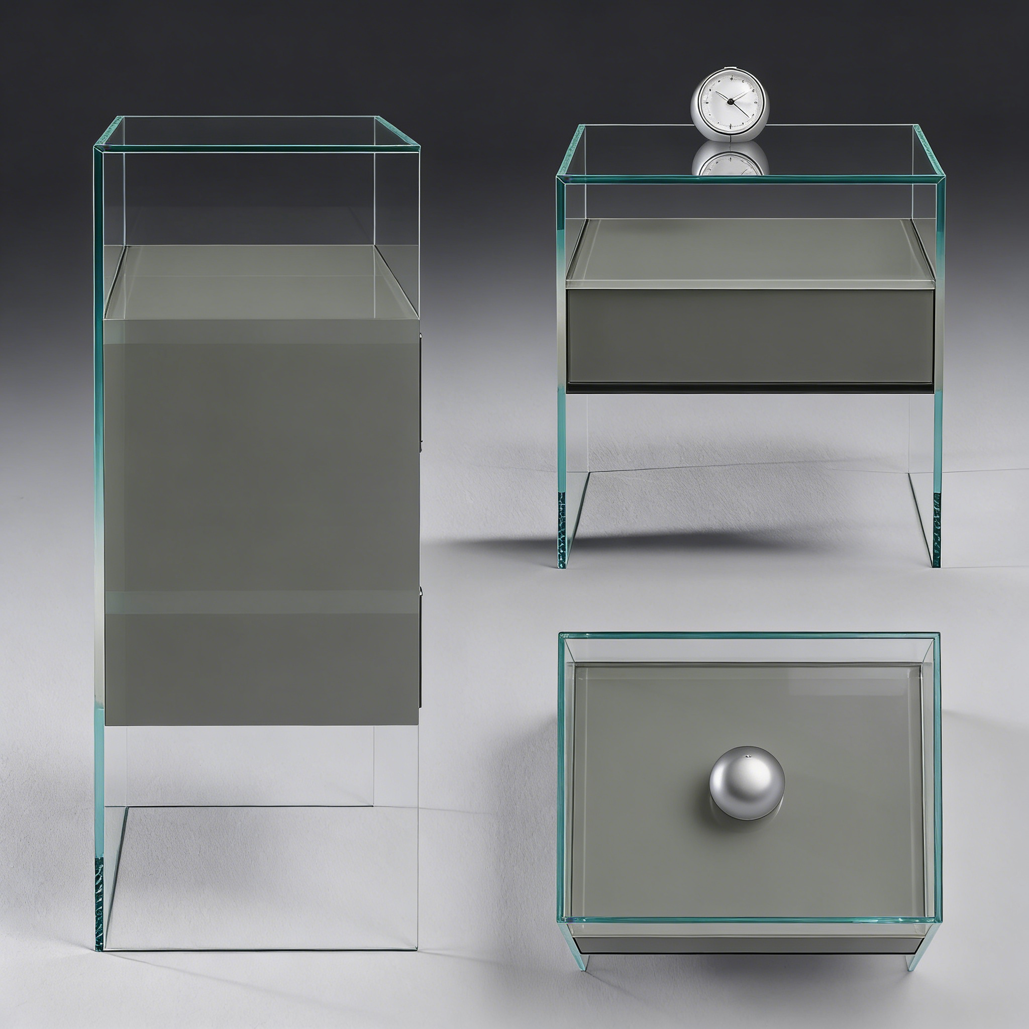 Nachttisch aus Glas Modern Puristisch - Designerstück