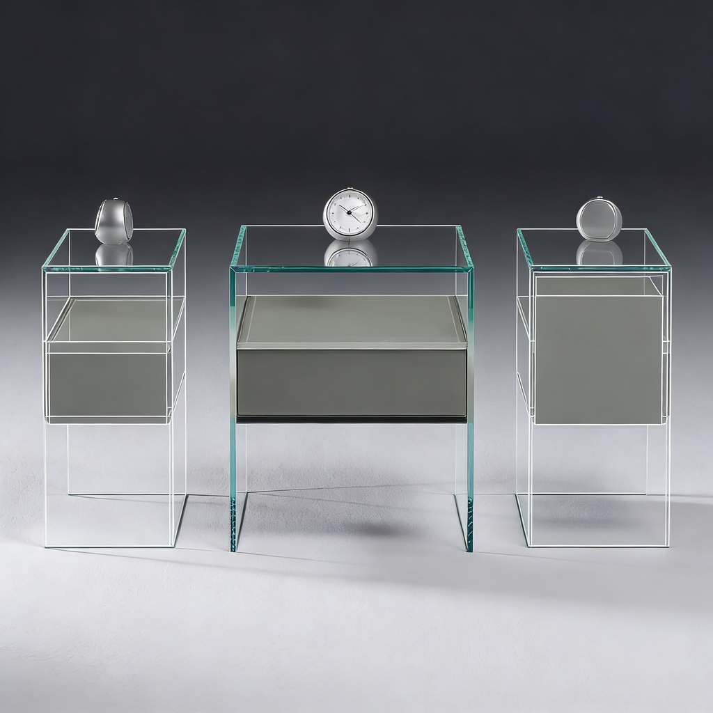 Nachttisch aus Glas Modern Puristisch - Designerstück