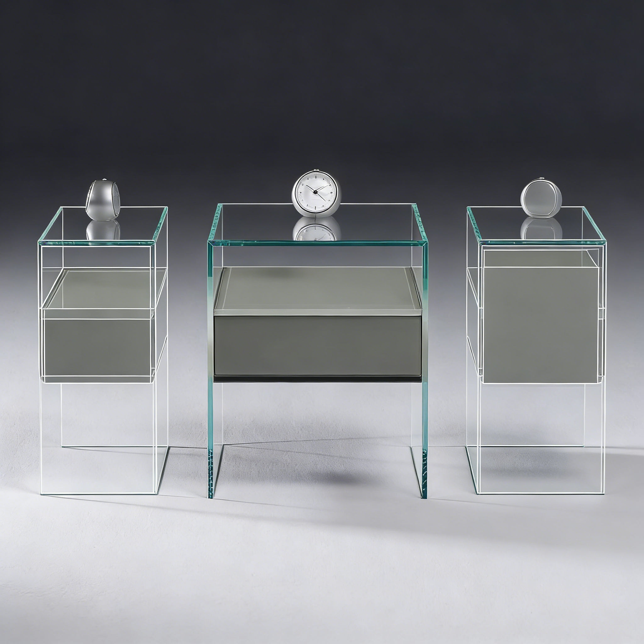 Nachttisch aus Glas Modern Puristisch - Designerstück