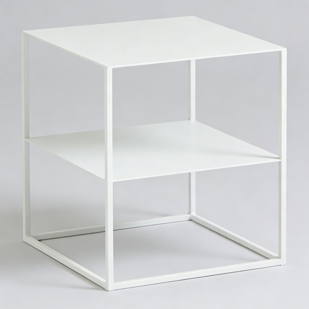 Nachttisch Metall Weiß Industrial Style