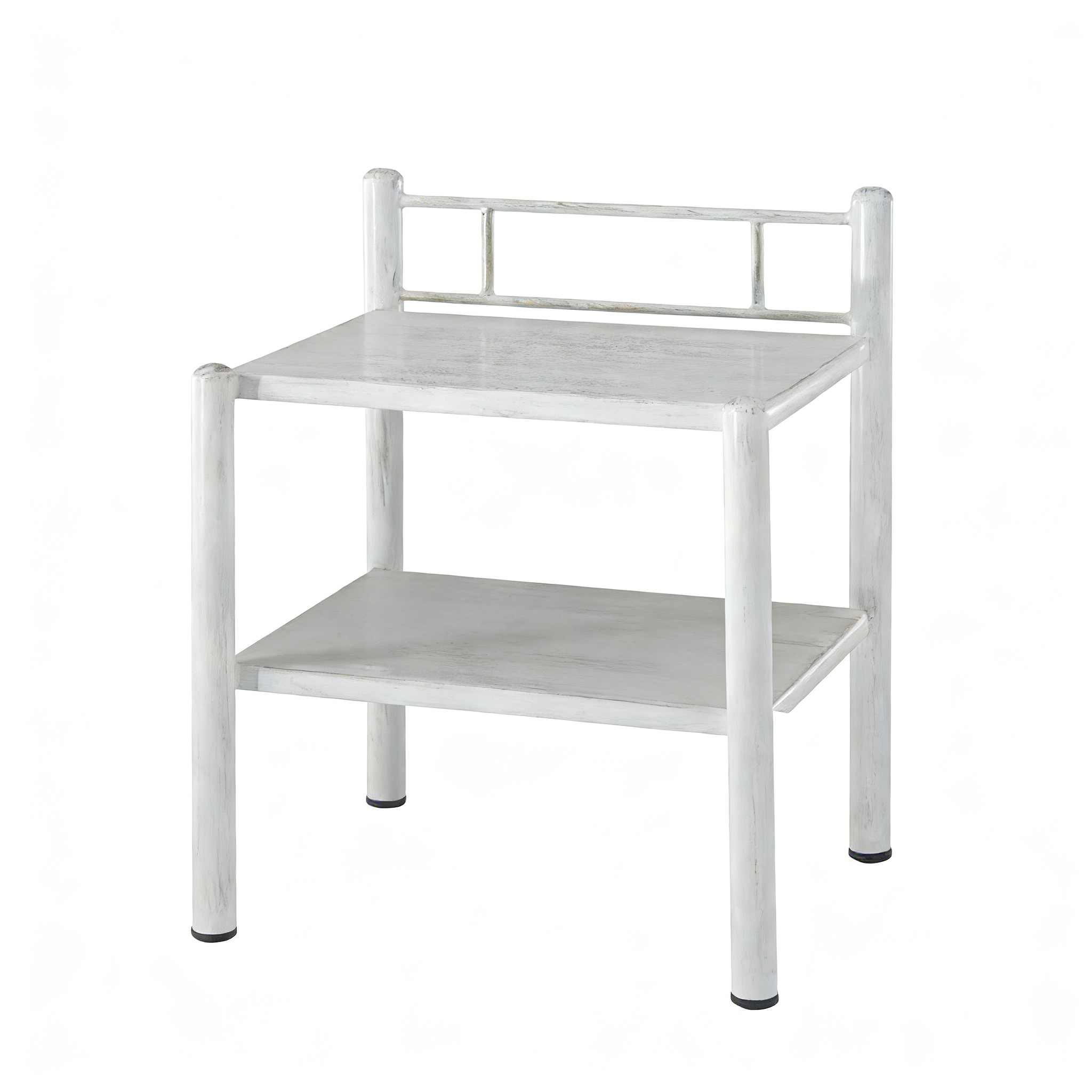 Nachttisch mit Rollen Mobiler Beistelltisch Weiß