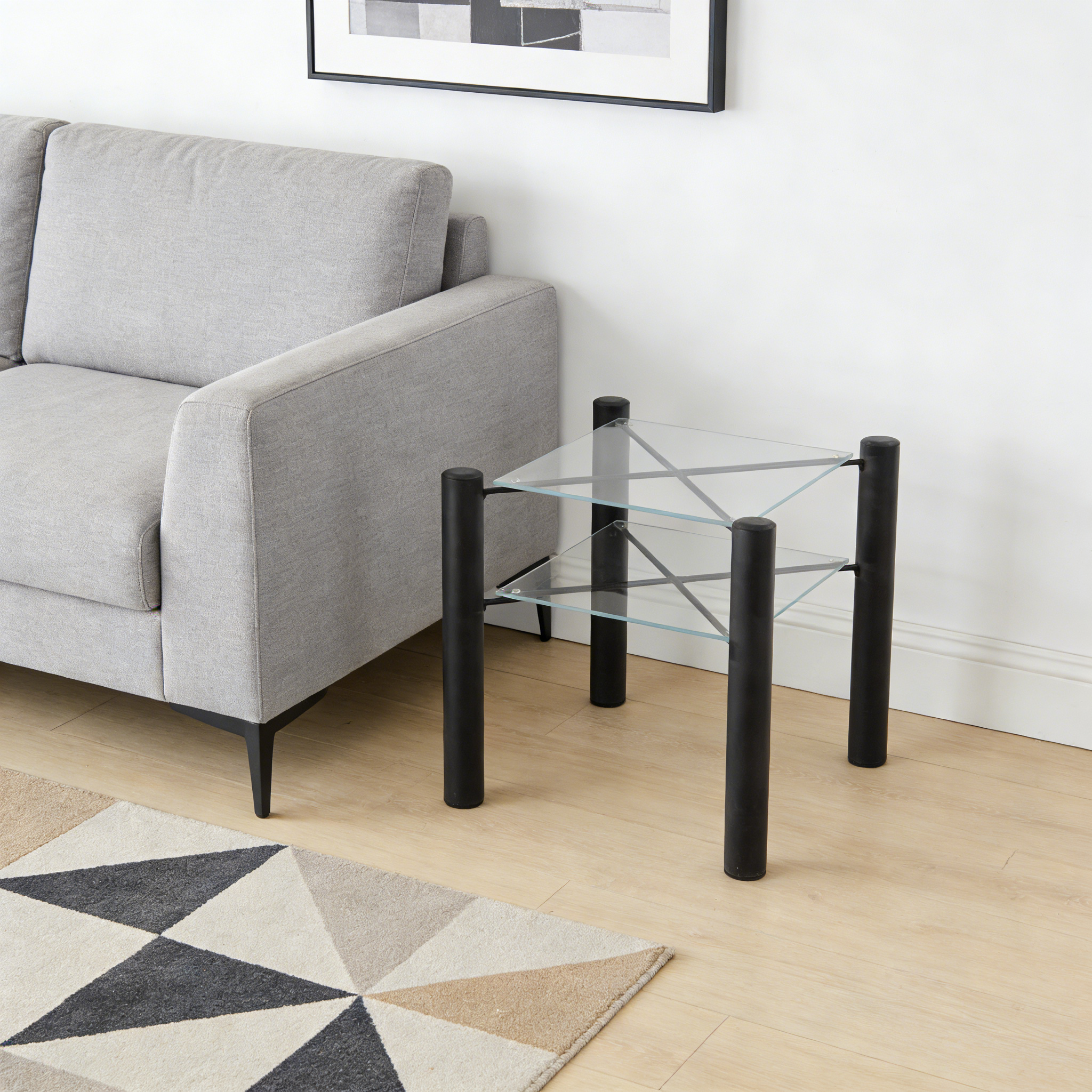 Nachttisch verspiegelt Glas Glamour-Stil