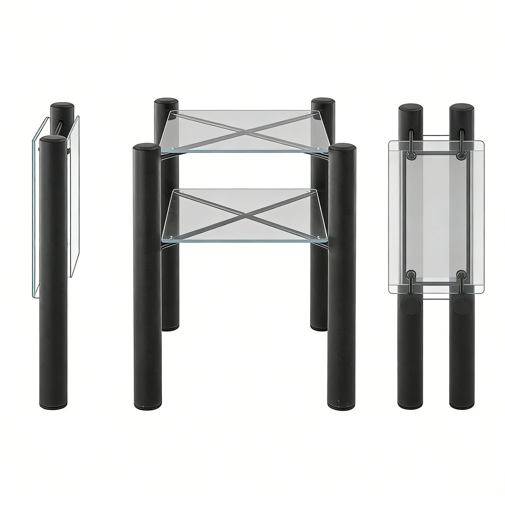 Nachttisch verspiegelt Glas Glamour-Stil