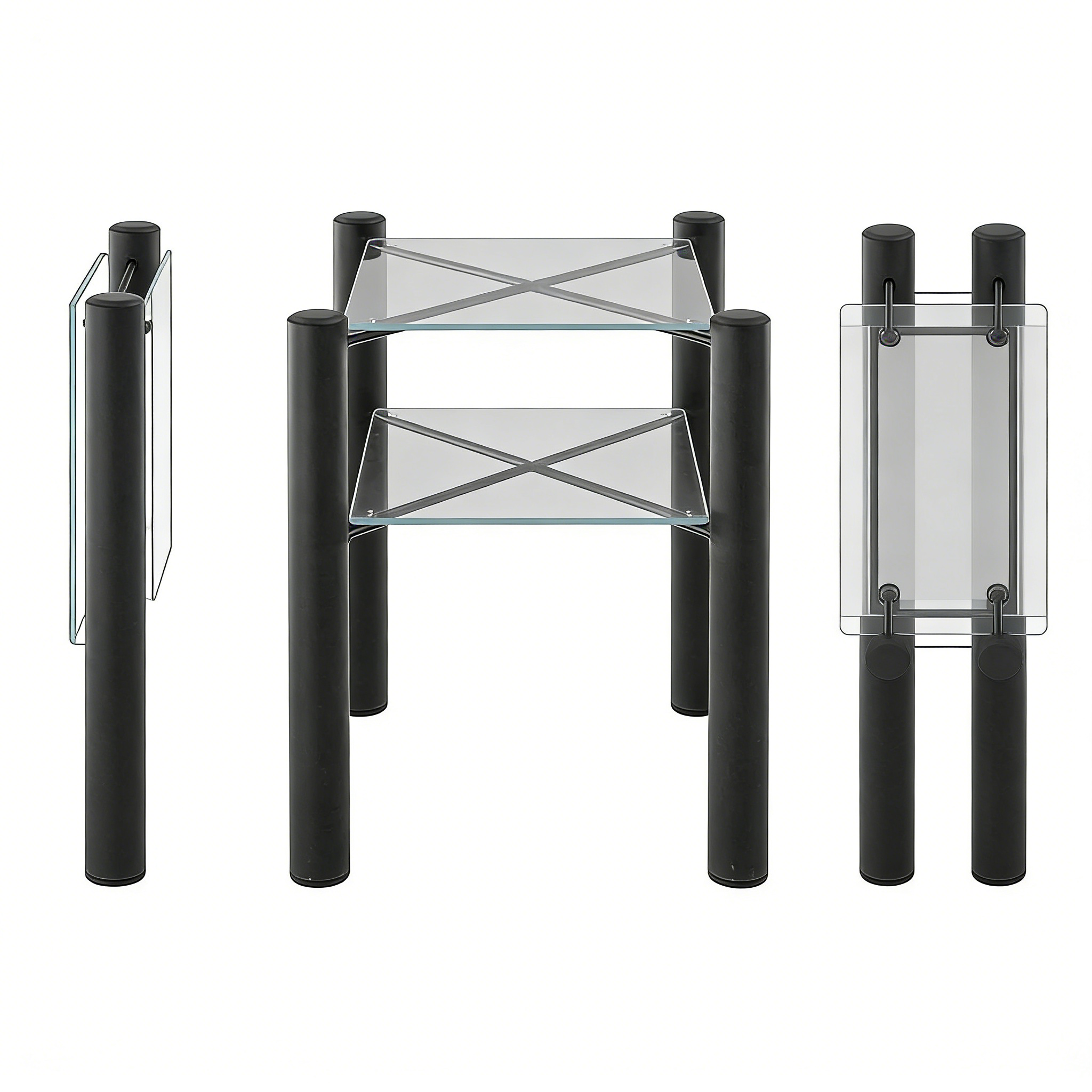 Nachttisch verspiegelt Glas Glamour-Stil